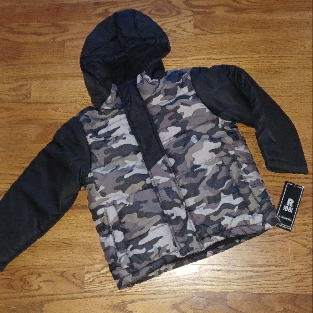 New Rothschild black gray Camouflage Kids Jacket